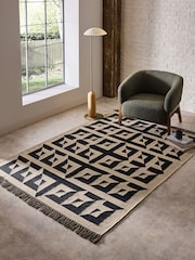 French Connection Natural Sundial Wool Flatweave Rug - Image 1 of 5