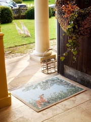 Hug Rug Grey Sally Swannell Fox & Blackbird Mat - Image 1 of 3