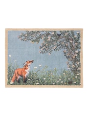 Hug Rug Grey Sally Swannell Fox & Blackbird Mat - Image 2 of 3