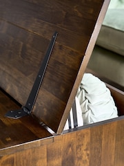 Laura Ashley Dark Chestnut Garrat 12 Drawer Coffee Table - Image 4 of 7