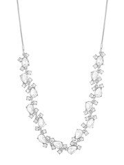 Mood Silver Crystal Mixed Stone Adjustable Toggle Necklace - Image 1 of 3