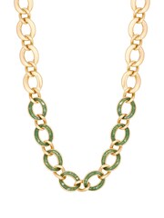 Mood Gold Tone Mother Of Pearl And Polished Interlinked Collar Necklace - Image 1 of 4