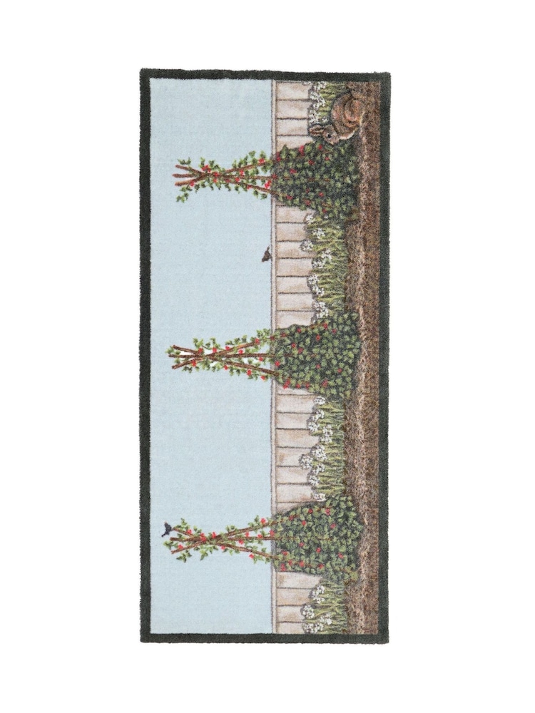 Hug Rug Grey Sally Swannell Vegetable Patch Runner - Image 2 of 4 Hug Rug Grey Sally Swannell Vegetable Patch Runner - Image 2 of 4