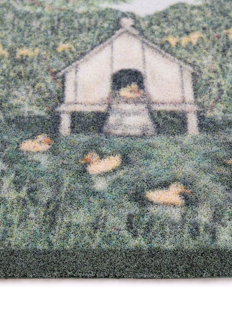 Hug Rug Green Sally Swannell Duck House Outdoor Mat - Image 3 of 3 Hug Rug Green Sally Swannell Duck House Outdoor Mat - Image 3 of 3