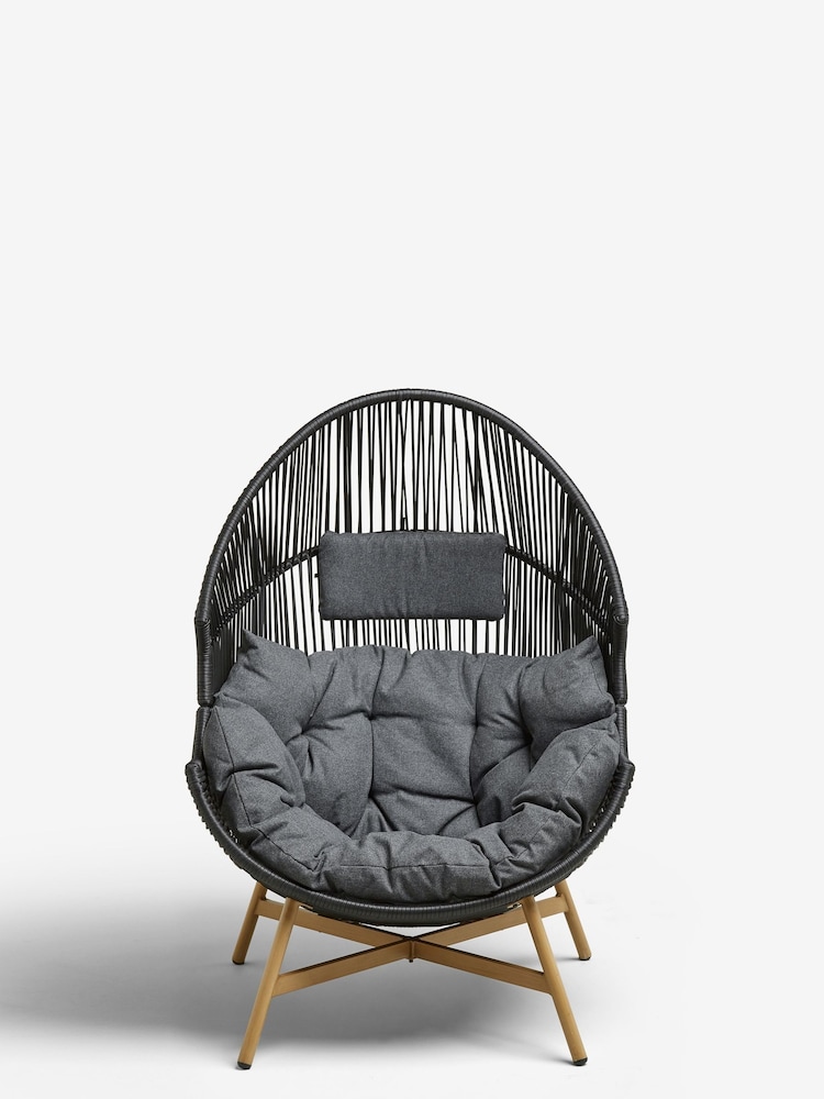Black Helsinki Garden Single Egg Chair - Image 1 of 2