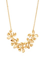 Mood Gold Polished Dipped Flower Graduated Collar Necklace - Image 1 of 3