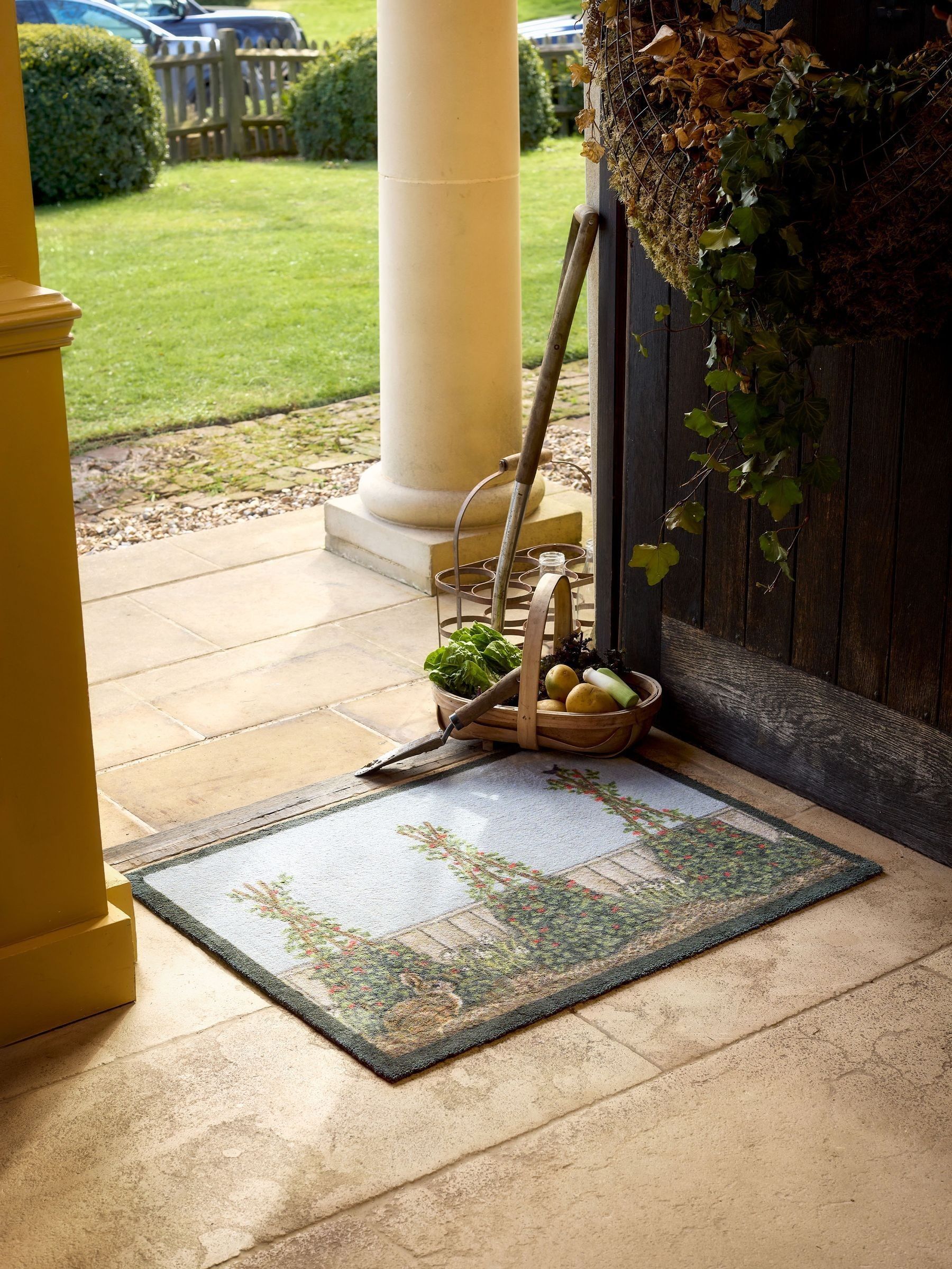 Hug Rug Grey Sally Swannell Vegetable Patch Mat