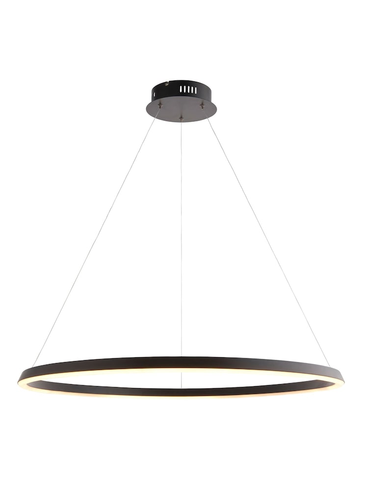 Gallery Home Black Midland 1 Bulb Pendant Ceiling Light - Image 1 of 7