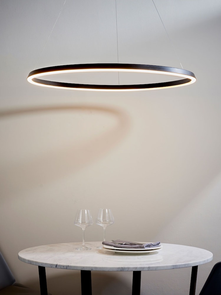 Gallery Home Black Midland 1 Bulb Pendant Ceiling Light - Image 2 of 7