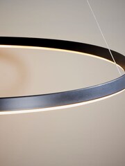 Gallery Home Black Midland 1 Bulb Pendant Ceiling Light - Image 4 of 7