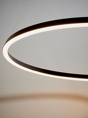 Gallery Home Black Midland 1 Bulb Pendant Ceiling Light - Image 5 of 7