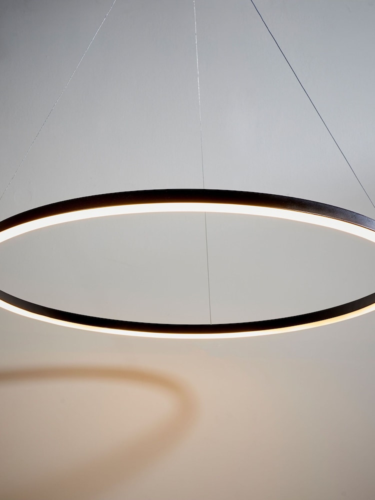 Gallery Home Black Midland 1 Bulb Pendant Ceiling Light - Image 7 of 7