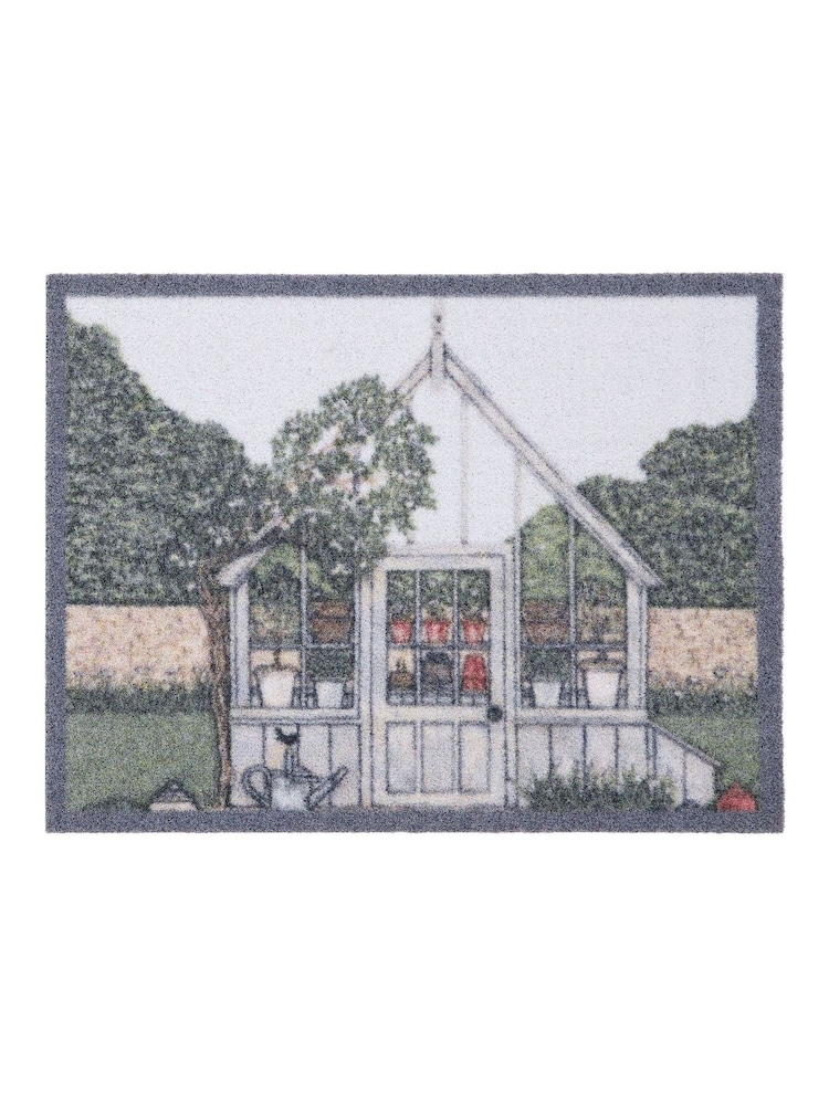 Hug Rug Grey Sally Swannell Greenhouse Outdoor Mat - Image 2 of 3 Hug Rug Grey Sally Swannell Greenhouse Outdoor Mat - Image 2 of 3
