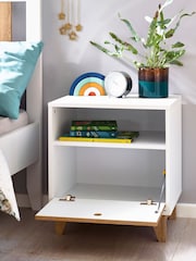 White/Wood Effect Parker Kids Bedside Table - Image 2 of 4