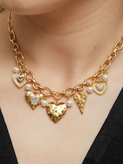 Mood Gold Tone Coloured Crystal Meaningful Heart Charm Necklace - Image 2 of 5