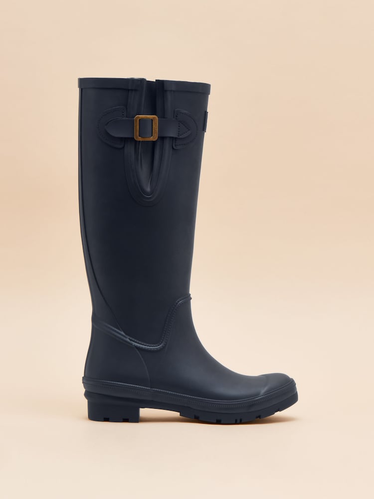 Joules Houghton Navy Blue Adjustable Tall Wellies - Image 3 of 6