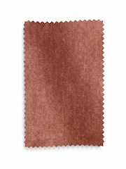 Relaxed Chenille Rust Orange Hampton Wooden Accent Chair - Image 8 of 8