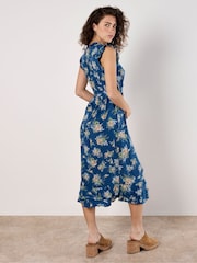 Apricot Blue Ditsy Floral Print Midi Dress - Image 2 of 4