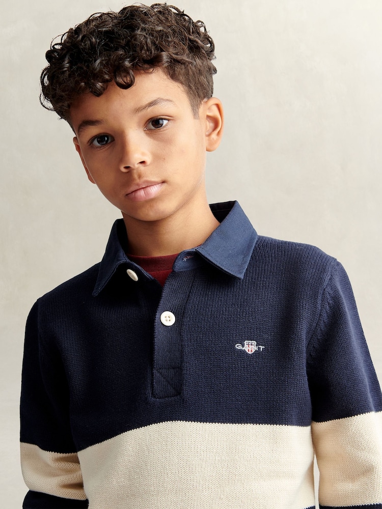 GANT Knitted Rugby Shirt - Larawan 2 ng 6