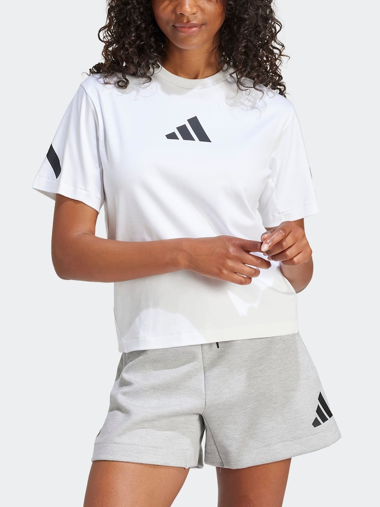 adidas White Z.N.E. T-Shirt - Image 2 of 7
