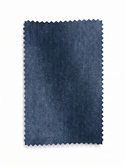 Relaxed Chenille Navy Blue Hampton Wooden Accent Chair - Image 8 of 8