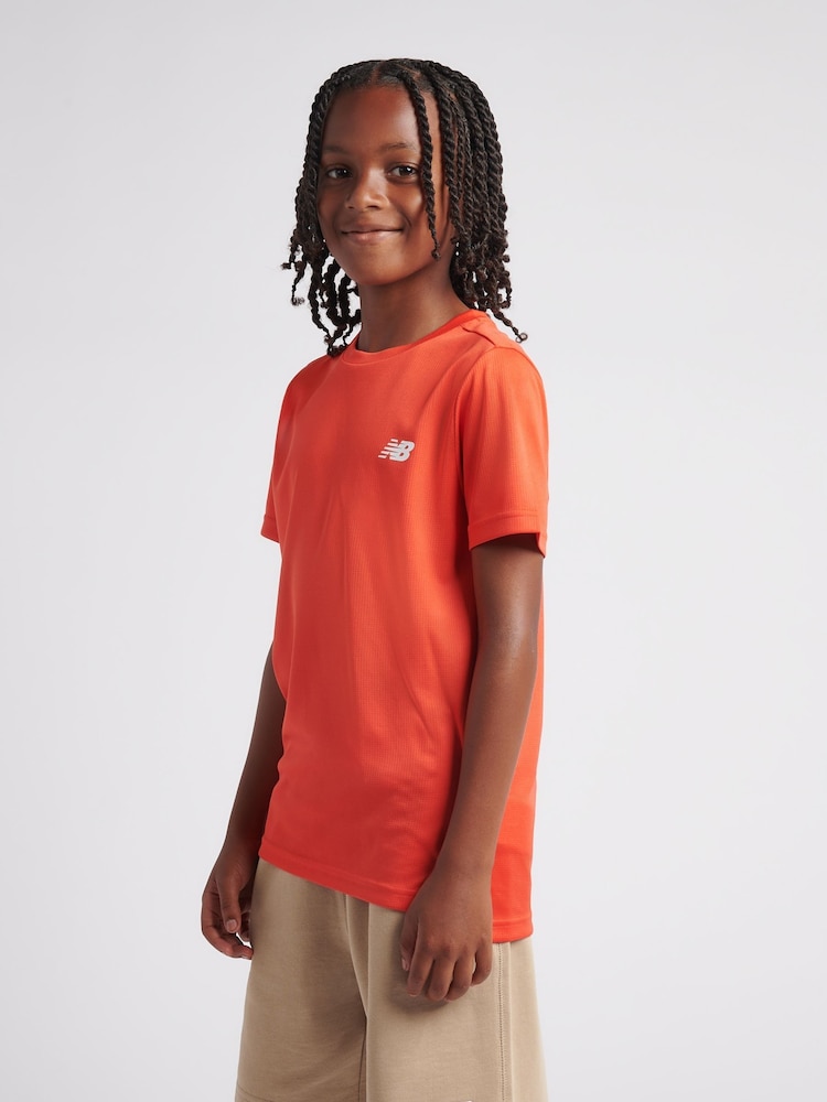 New Balance Red Athletics T-Shirt - Image 2 of 9 New Balance Red Athletics T-Shirt - Image 2 of 9