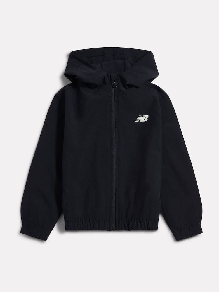 New Balance Black Essential Full Zip Hoodie - Image 1 of 4 New Balance Black Essential Full Zip Hoodie - Image 1 of 4