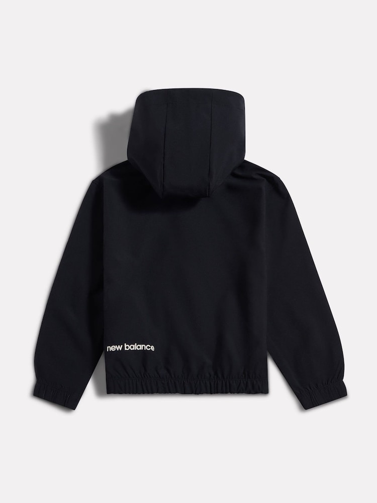 New Balance Black Essential Full Zip Hoodie - Image 2 of 4 New Balance Black Essential Full Zip Hoodie - Image 2 of 4