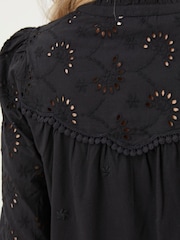 FatFace Black Kerry Broderie Top - Image 4 of 5