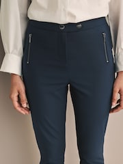 Marineblau/blau - Skinny-Hose mit Reißverschluss - Bild 3 von 4