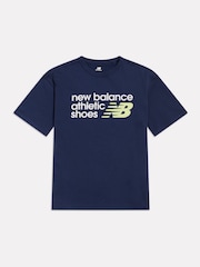 New Balance Blue Athletics Premium Logo T-Shirt - Image 1 of 3
