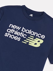 New Balance Blue Athletics Premium Logo T-Shirt - Image 3 of 3