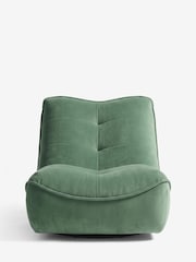Soft Velvet Teal Green Lucca Swivel Accent Chair - Image 4 of 8