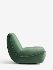 Soft Velvet Teal Green Lucca Swivel Accent Chair - Image 6 of 8