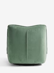 Soft Velvet Teal Green Lucca Swivel Accent Chair - Image 7 of 8