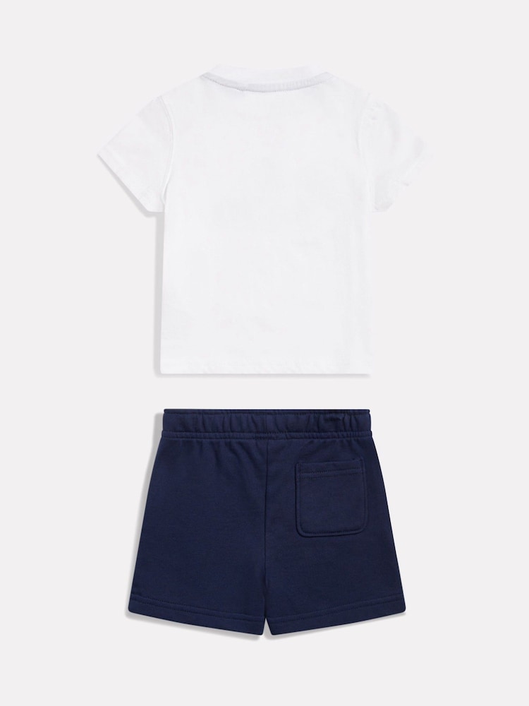 New Balance Blue 9060 Collage Graphic T-Shirt & French Terry Shorts Set - Image 2 of 3 New Balance Blue 9060 Collage Graphic T-Shirt & French Terry Shorts Set - Image 2 of 3