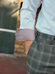 White/Neutral Brown Textured Occasion Shirt And Tie Pack - Image 4 of 4