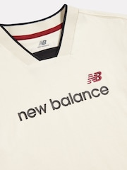 New Balance Cream Linear V-Neck T-Shirt - Image 3 of 3
