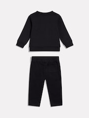 New Balance Black Stacked Logo Crew & Jogger Set - Image 2 of 3