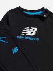 New Balance Black Stacked Logo Crew & Jogger Set - Image 3 of 3