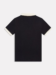 New Balance Black Linear Collared Polo Shirt - Image 2 of 3