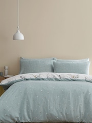 Green Brushed Cotton Woodland Animals Duvet Cover Set - Image 2 of 4