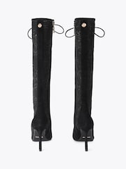 Carvela Black Claudia Lace Knee Boots - Image 3 of 4