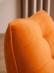 Soft Velvet Orange Lucca Swivel Accent Chair - Image 2 of 9