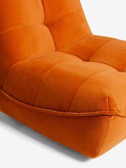 Soft Velvet Orange Lucca Swivel Accent Chair - Image 8 of 9
