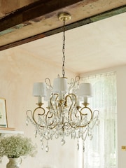 Shabby Chic by Rachel Ashwell® Brass Phoebe 5 Light Chandelier - Image 2 of 5