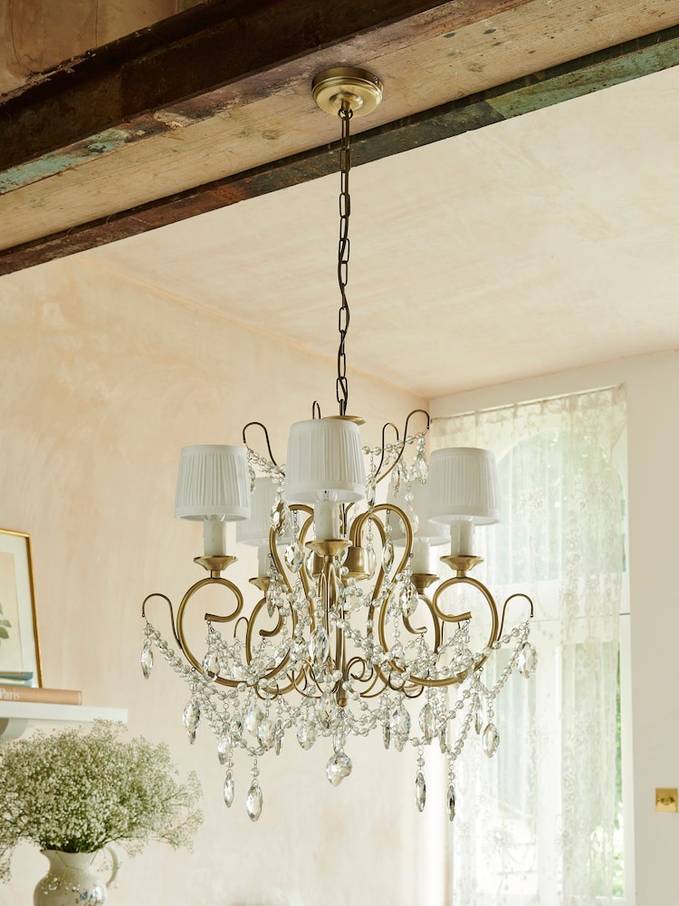 Shabby Chic by Rachel Ashwell® Brass Phoebe 5 Light Chandelier - Image 2 of 5