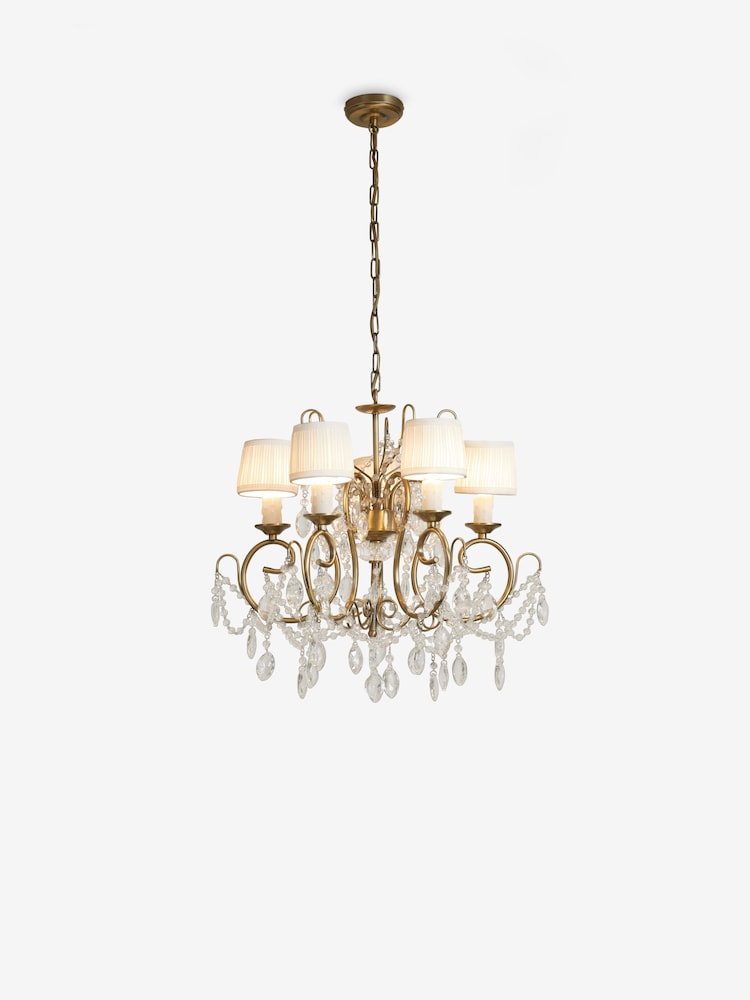 Shabby Chic by Rachel Ashwell® Brass Phoebe 5 Light Chandelier - Image 5 of 5