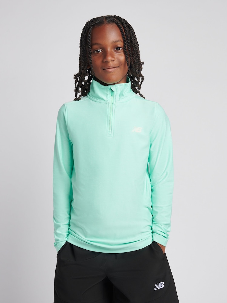 New Balance Athletics sportiniai viršutiniai drabužiai su užtrauktuku ir piltuvėlio formos apykakle - 1 paveikslėlis iš 5
