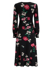 Pour Moi Black Lucinda Jersey Lace Detail Long Sleeve Dresses - Image 4 of 4